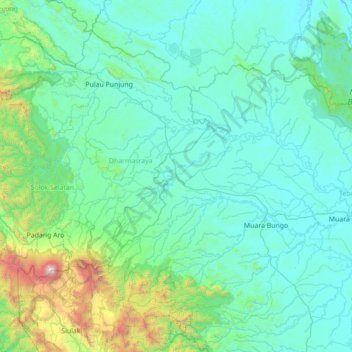 Jujuhan topographic map, elevation, terrain