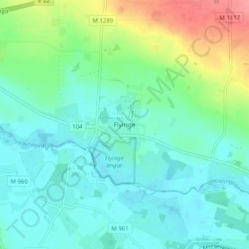 Flyinge topographic map, elevation, terrain