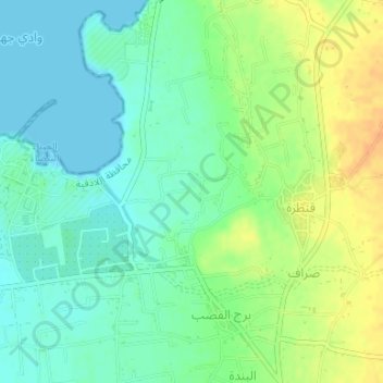 Ra's Shamrah topographic map, elevation, terrain