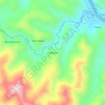 Cerqueiro topographic map, elevation, terrain