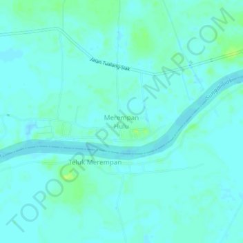 Merempan Hulu topographic map, elevation, terrain