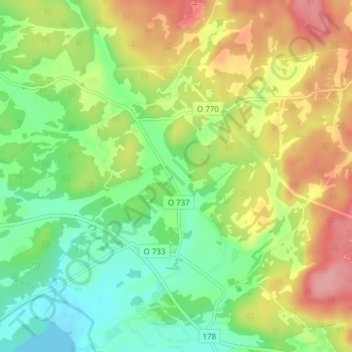 Långeby topographic map, elevation, terrain