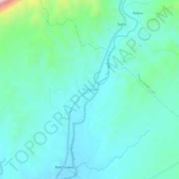 Thifelfel topographic map, elevation, terrain