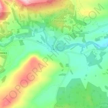 Buchanty topographic map, elevation, terrain