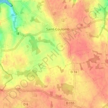 Le Fresne topographic map, elevation, terrain