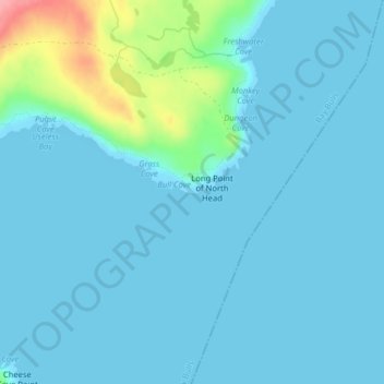 Columbine Point topographic map, elevation, terrain