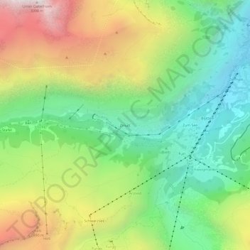 Zmutt topographic map, elevation, terrain