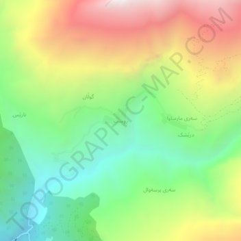 Rust topographic map, elevation, terrain