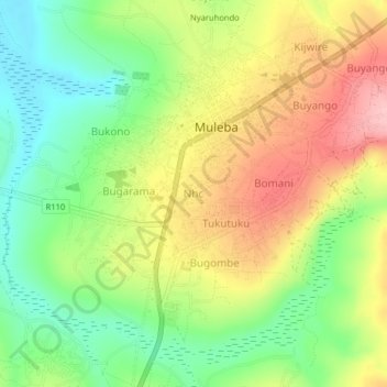 Nhc topographic map, elevation, terrain