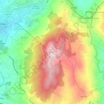 Penha topographic map, elevation, terrain