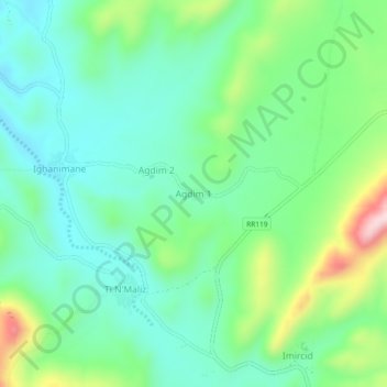 Agdim 1 topographic map, elevation, terrain