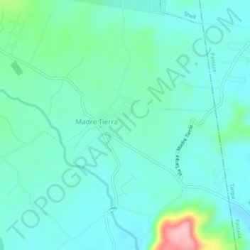 Amazonas topographic map, elevation, terrain