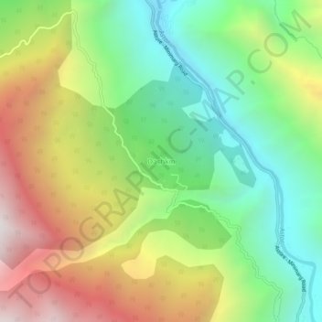 Dashkin topographic map, elevation, terrain