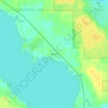 Lakewood topographic map, elevation, terrain