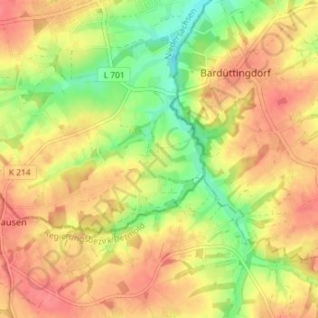 Suttorf topographic map, elevation, terrain