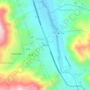 Carian topographic map, elevation, terrain