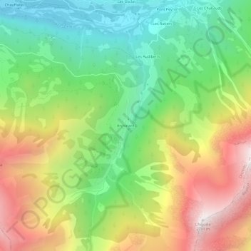 Archinard topographic map, elevation, terrain