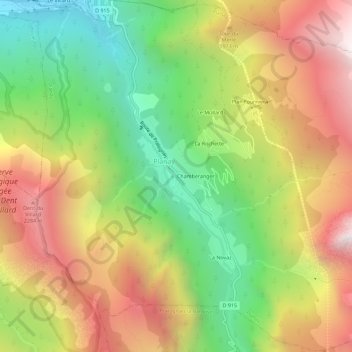 La Murette topographic map, elevation, terrain
