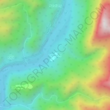 Zapaliang topographic map, elevation, terrain