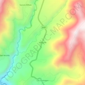Sillagoto topographic map, elevation, terrain