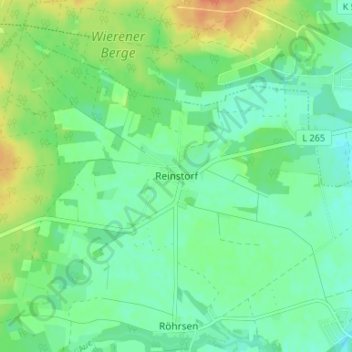 Reinstorf topographic map, elevation, terrain