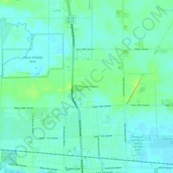 Birchwood Estates topographic map, elevation, terrain