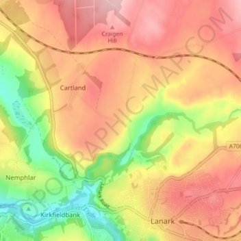 Glencotho topographic map, elevation, terrain