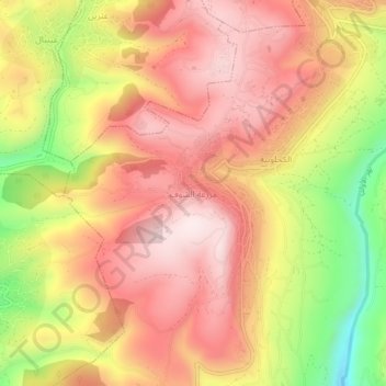 Mazraat Al Shouf topographic map, elevation, terrain
