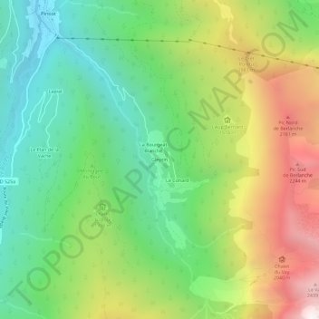 Gleyzin topographic map, elevation, terrain