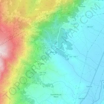 Souto topographic map, elevation, terrain