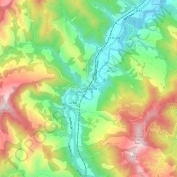 Sant'Eufemia topographic map, elevation, terrain