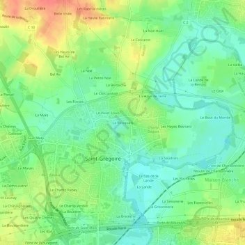 La Ricoquais topographic map, elevation, terrain