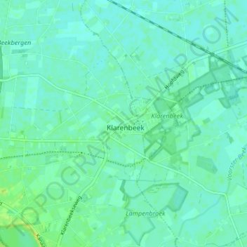 Klarenbeek topographic map, elevation, terrain