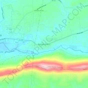 Reservoir Heights topographic map, elevation, terrain