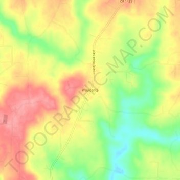 Providence topographic map, elevation, terrain