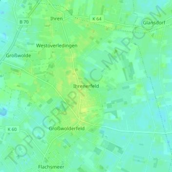Ihrenerfeld topographic map, elevation, terrain