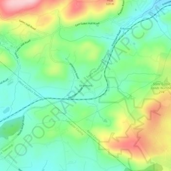 Vinemont topographic map, elevation, terrain