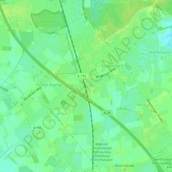 Gerstenkamp topographic map, elevation, terrain
