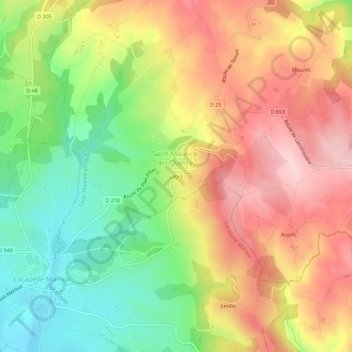 Labro topographic map, elevation, terrain