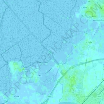 Bel Air topographic map, elevation, terrain