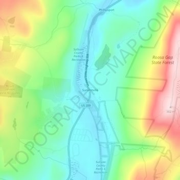Summitville topographic map, elevation, terrain