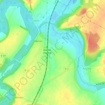 La Leze topographic map, elevation, terrain