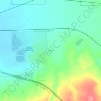 Ciniza topographic map, elevation, terrain