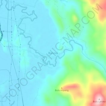 Balusu topographic map, elevation, terrain