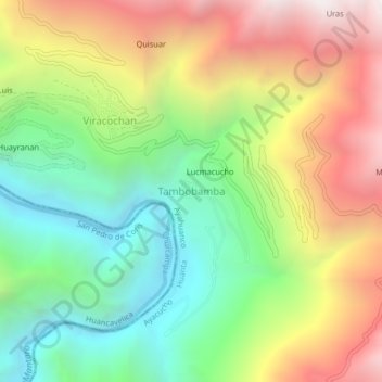Tambobamba topographic map, elevation, terrain