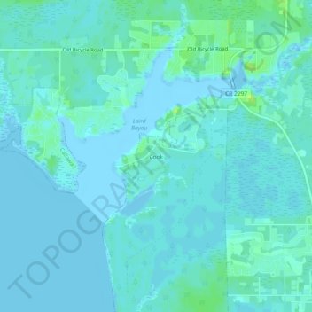 Cook topographic map, elevation, terrain