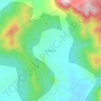 Zolambe topographic map, elevation, terrain