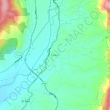 Bedadi topographic map, elevation, terrain