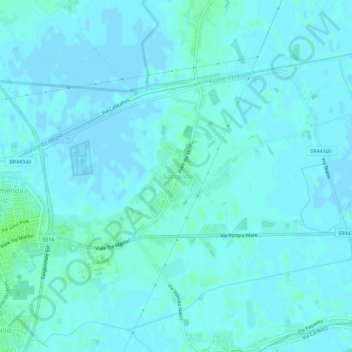 Sarzano topographic map, elevation, terrain