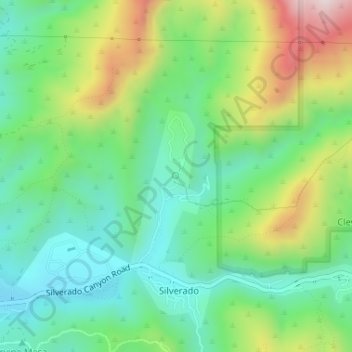 Mustang Spring topographic map, elevation, terrain